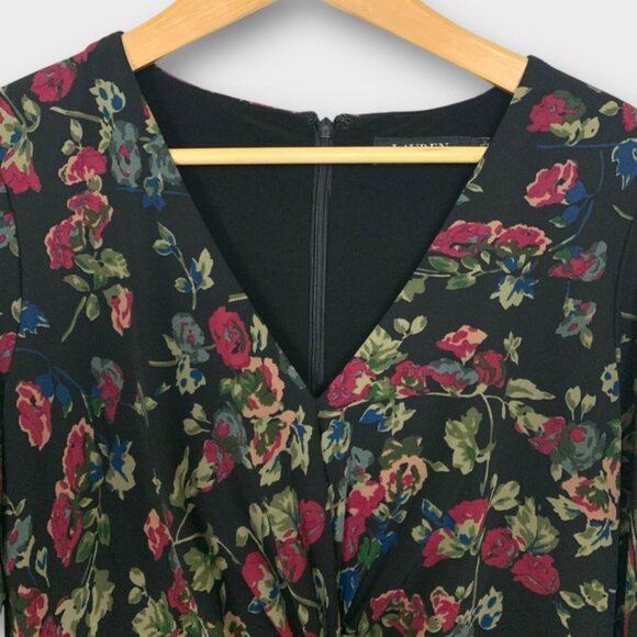 Lauren Ralph Lauren Floral Surplice Jersey Dress - Picture 7 of 13